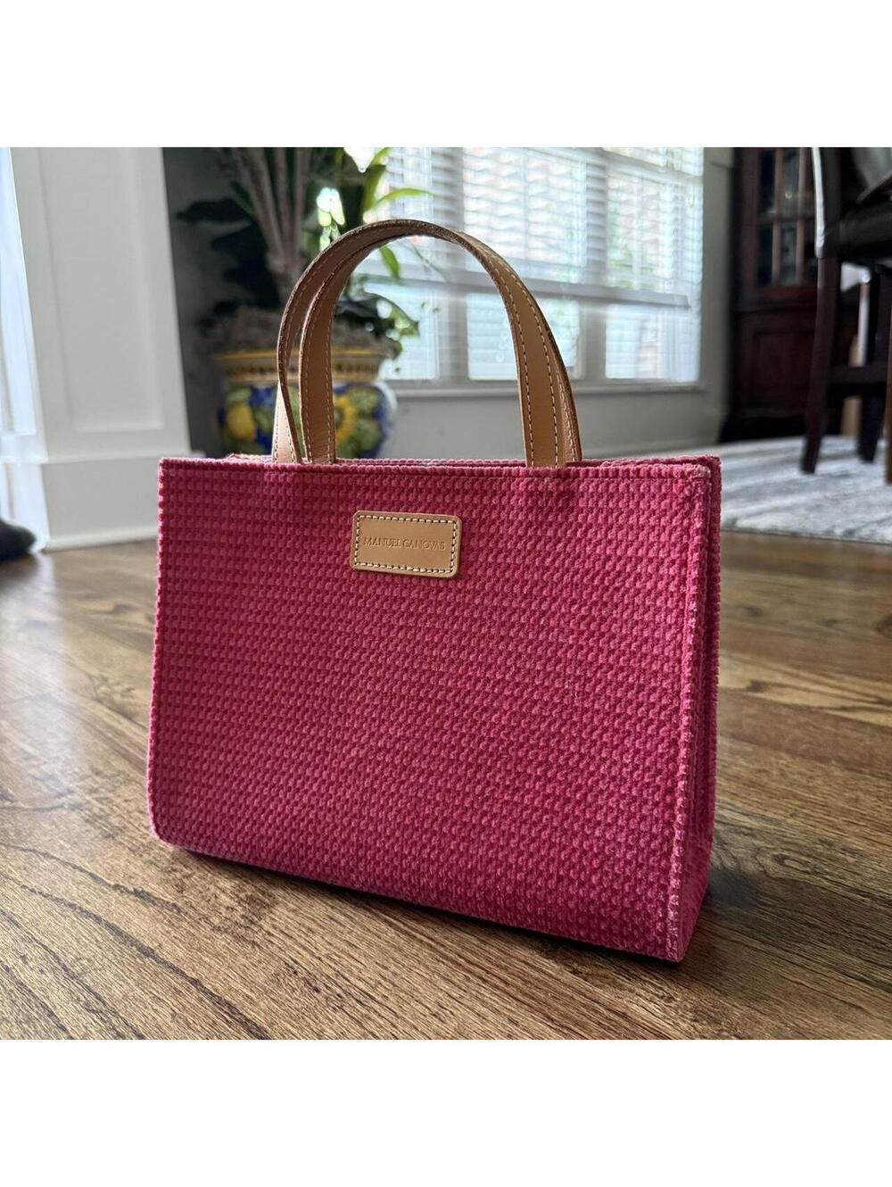 🌹 Manuel Canovas Paris Textured Pink Tote Bag